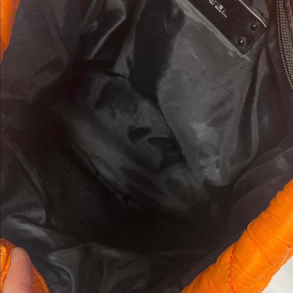 Diesel Orange Quilted Nylon Backpack with Black Hardware - Picture 8 of 12